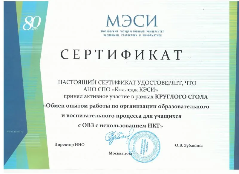 Круглый стол МЭСИ