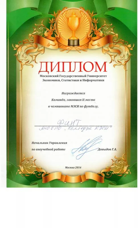 Чемпионат МЭСИ по футболу