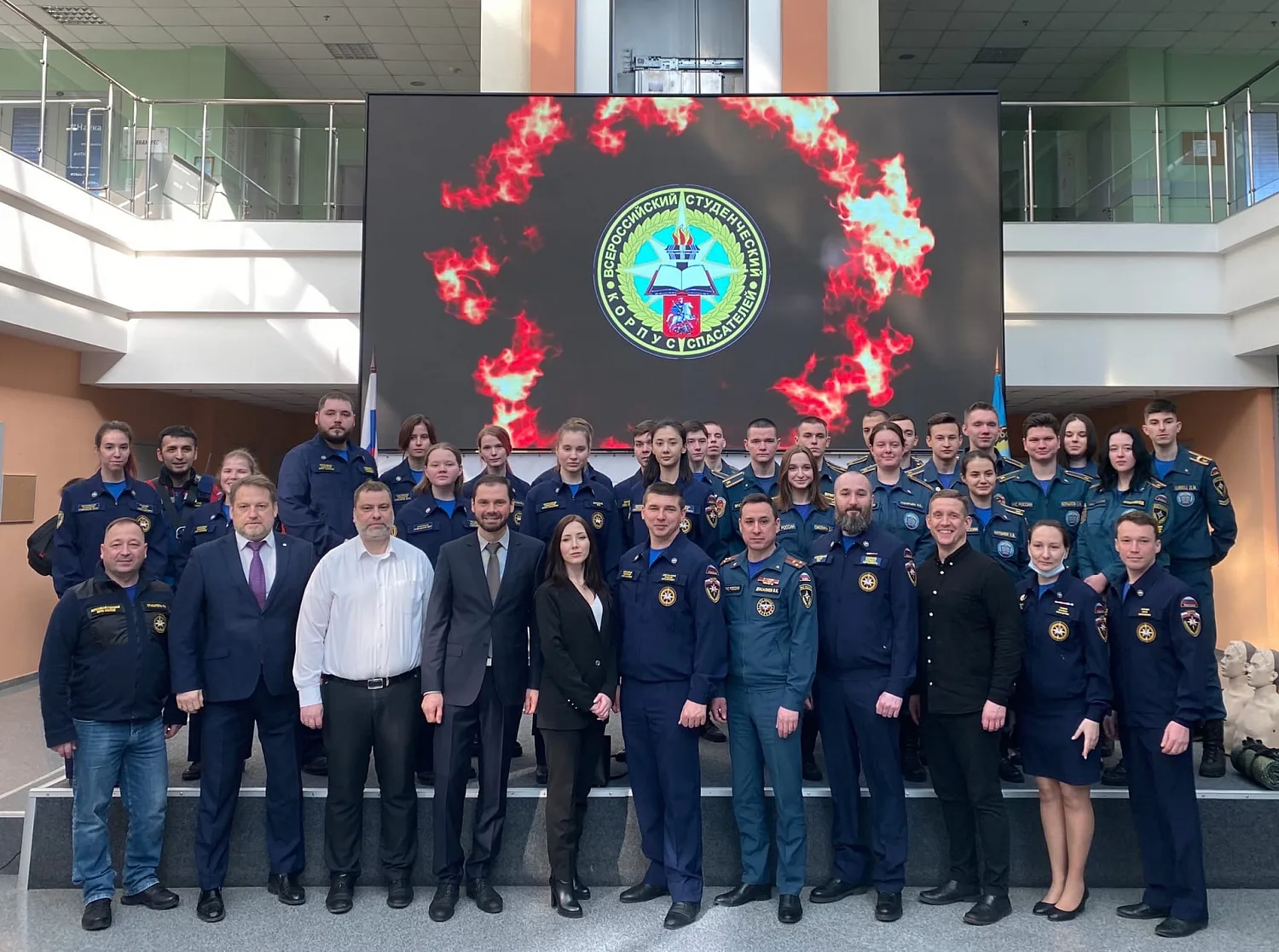 Волонтерский отряд спасателей КЭСИ на открытие штаба ВСКС